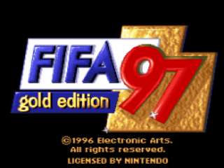 FIFA 97 title screen for Super Nintendo